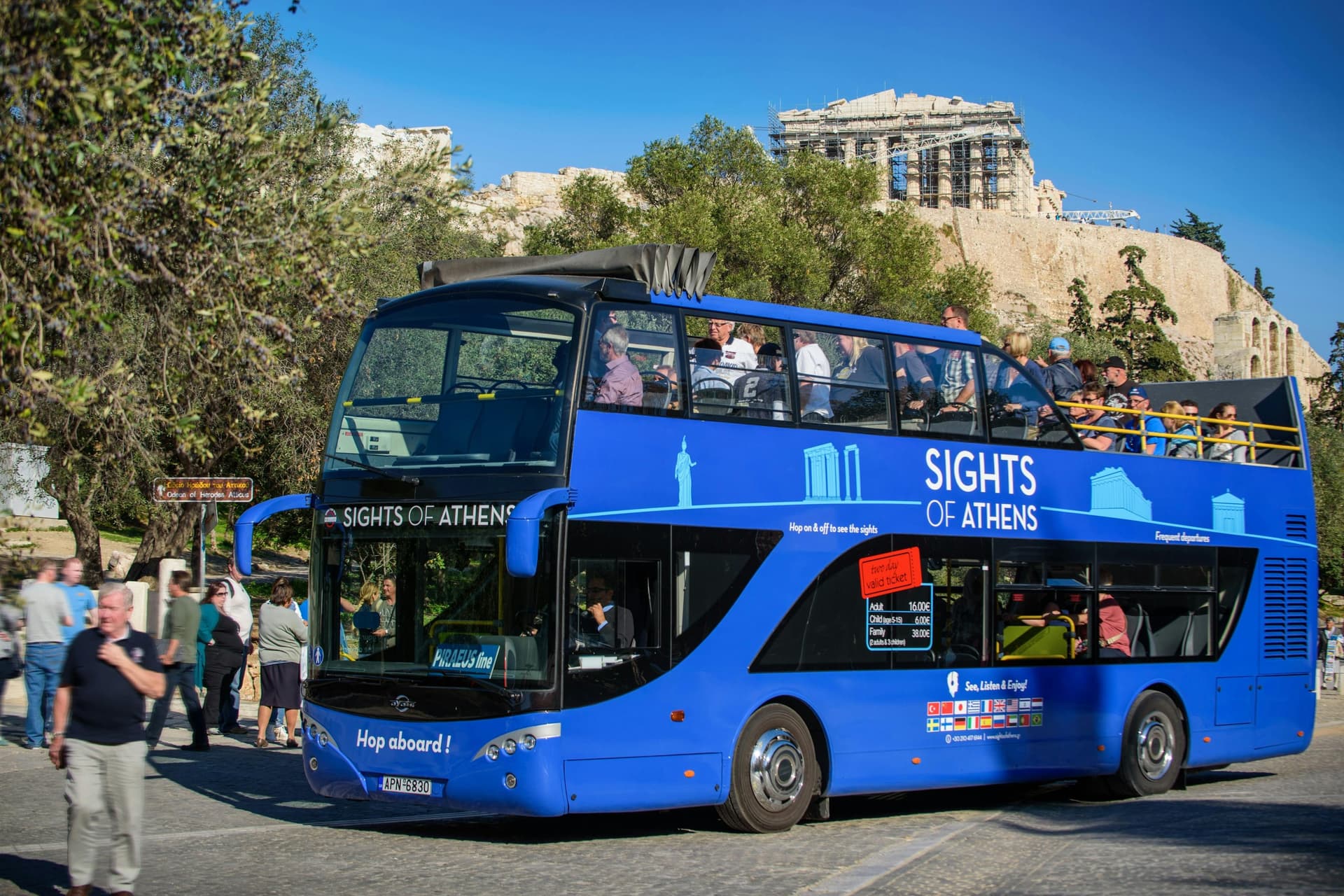 Bus touristique d'Athènes