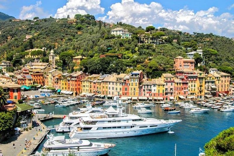 Visite guidée de Portofino avec promenade en bateau et cours de cuisine sur le pesto