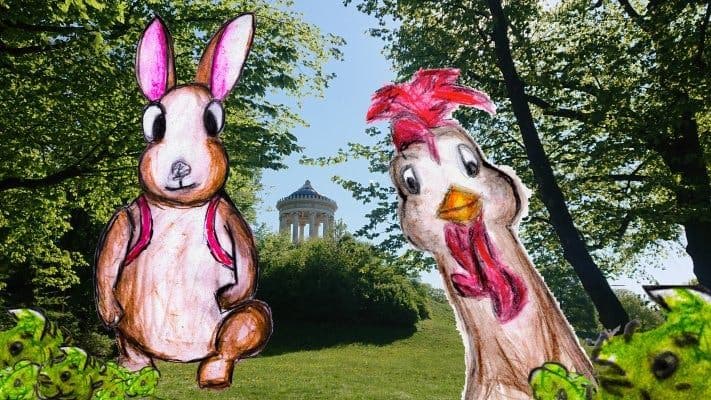 Rallye urbain adapté aux enfants à Munich "Aventure dans le jardin anglais"