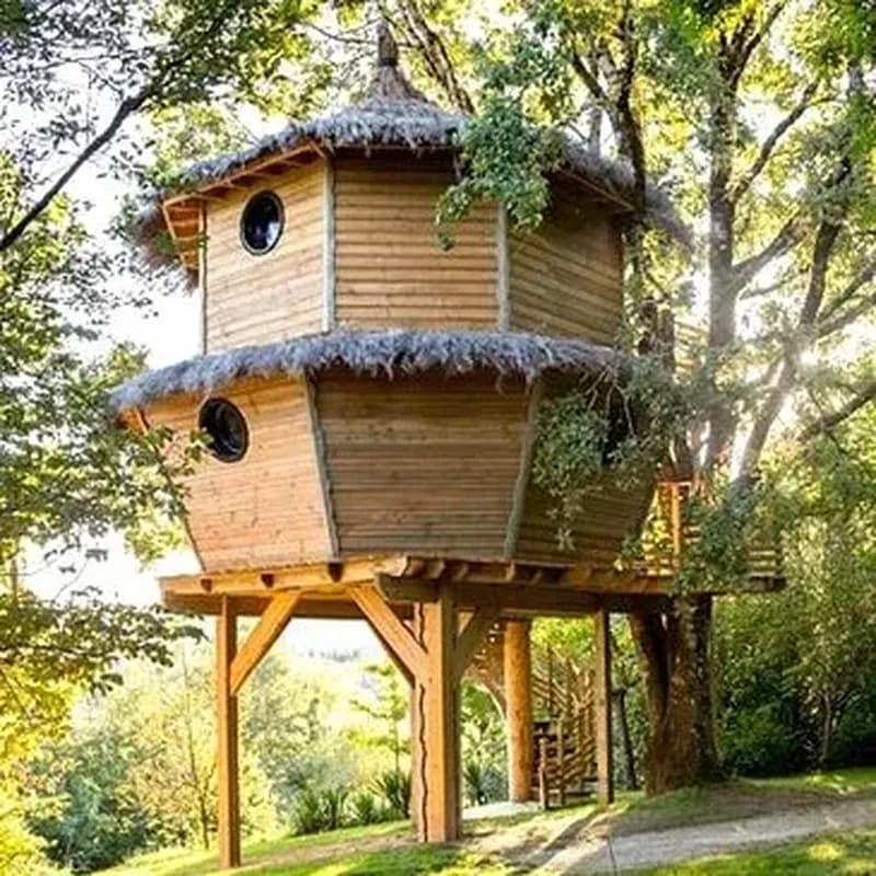 Cabane dans les Arbres avec Spa Privatif près d'Aurillac