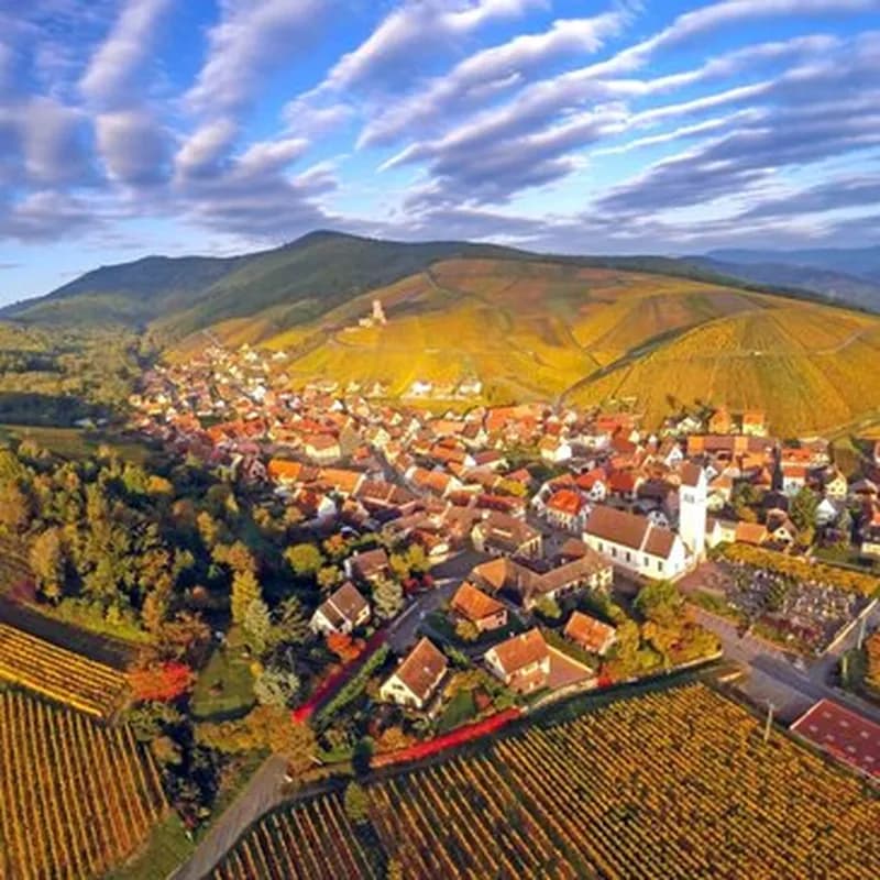 Baptême en Hélicoptère à Colmar - Survol de Kaysersberg