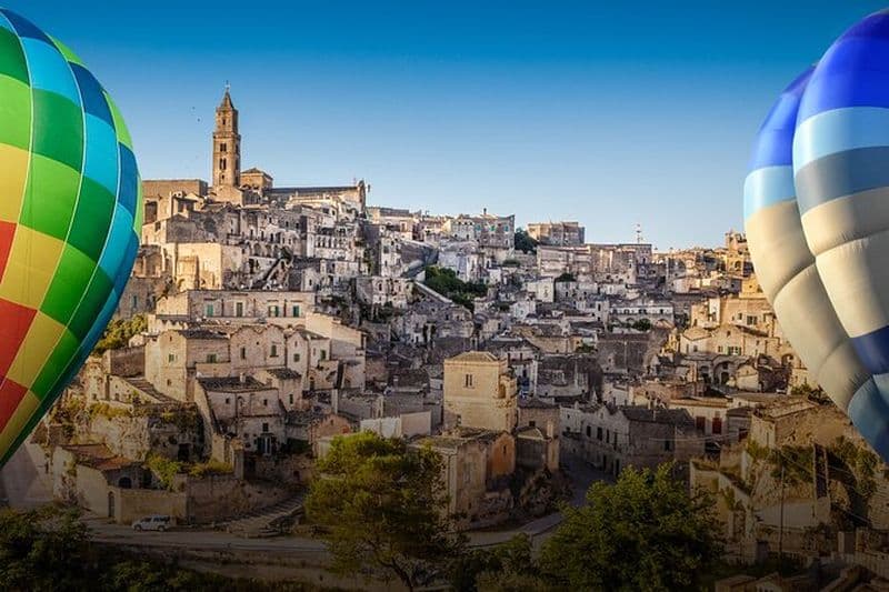 Vol en montgolfière à Matera pour petits groupes