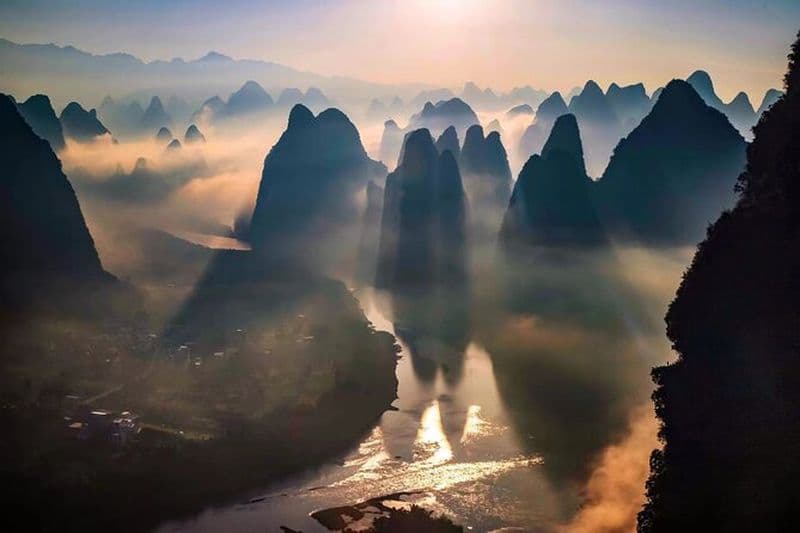 Xianggong Hill Cormoran spectacle de pêche Fuli pont antique DayTour