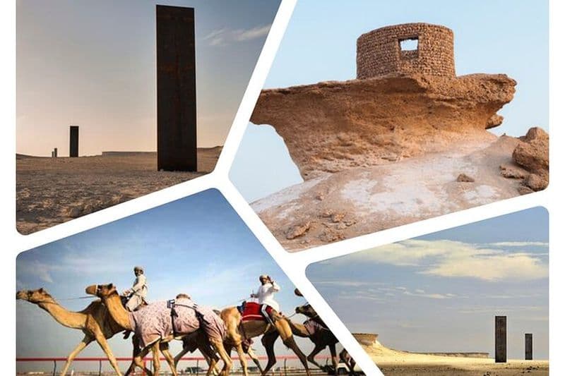 Visite de la côte ouest, Zekreet, sculpture de Richard Serra, formation de champignons rock