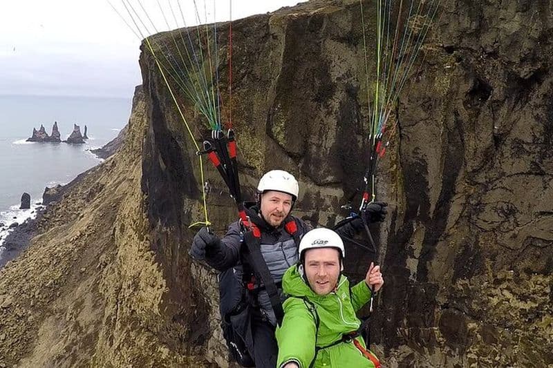 Excursion d'une journée en parapente et aux cascades de la côte sud au départ de Reykjavík
