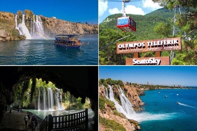 Antalya City Tour : TÉLÉPHÉRIQUE OLYMPOS, CASCADES ET EXCURSION EN BATEAU