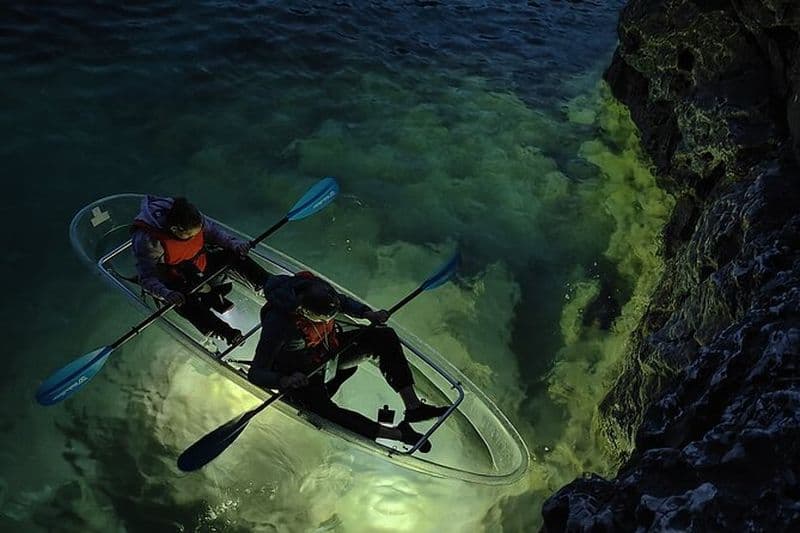 Pula: Aventure nocturne en kayak transparent à la grotte et au canyon
