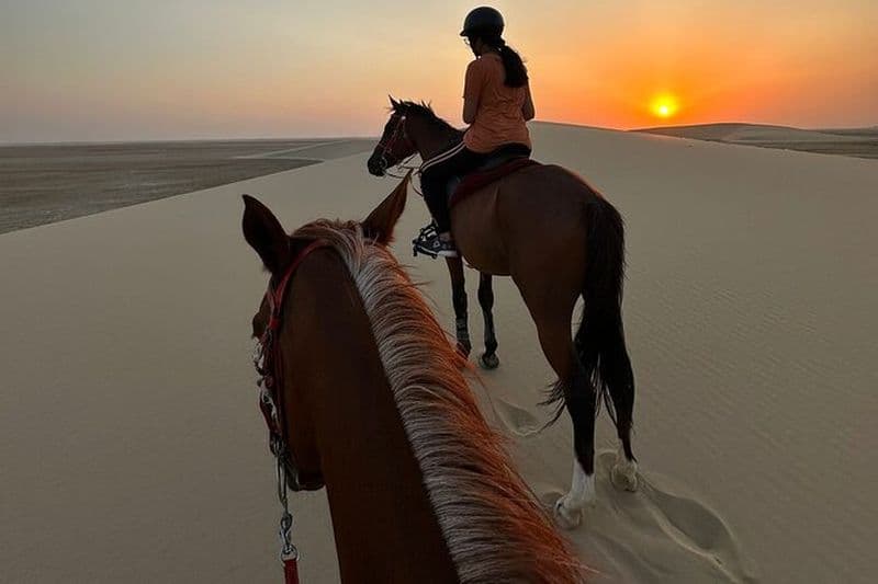 Billet Doha Desert Safari Équitation, promenade à dos de chameau, VTT et mer intérieure