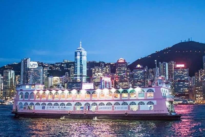 Dîner-croisière et spectacle son et lumière au port de Victoria au départ de Kowloon avec transfert depuis l'hôtel