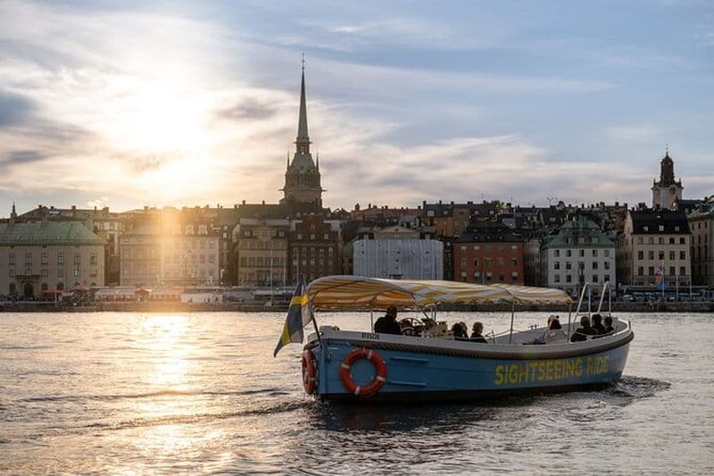 Promenade en bateau électrique à Stockholm avec Live-Guide (EN/DE)
