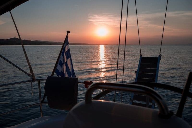 Coucher de soleil privé Voile vers Blue Lagoon – 3h de Sithonia