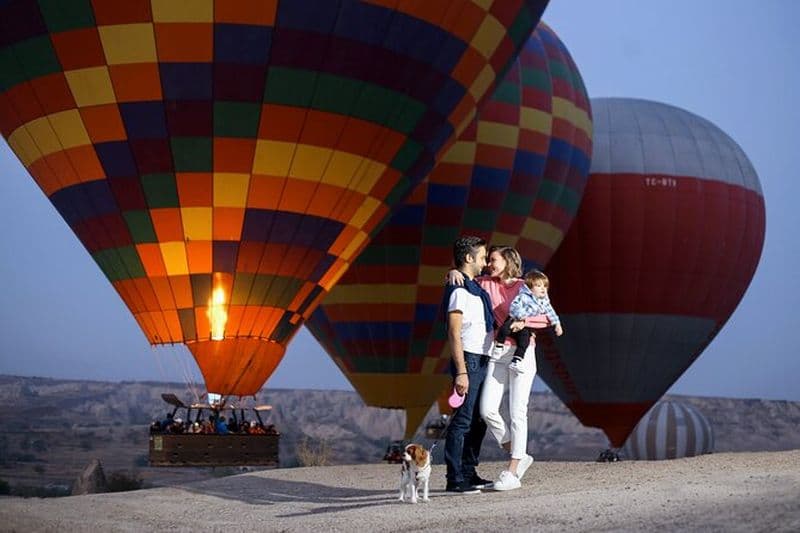 Photographie spéciale avec des montgolfières en Cappadoce