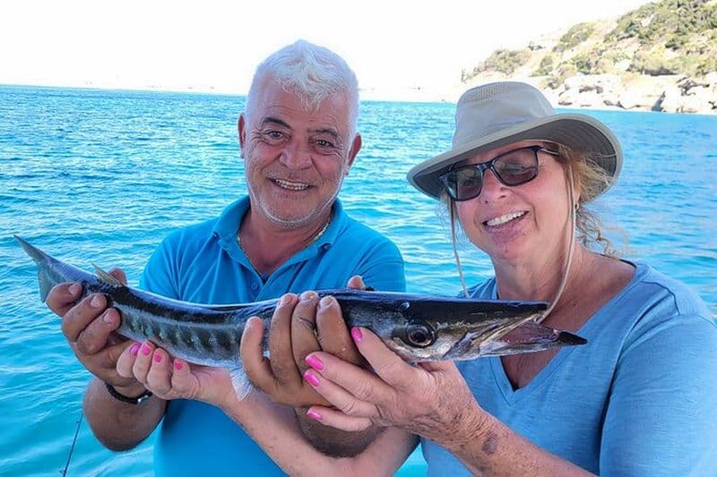Voyage de pêche à Skevos à Rhodes avec prise en charge