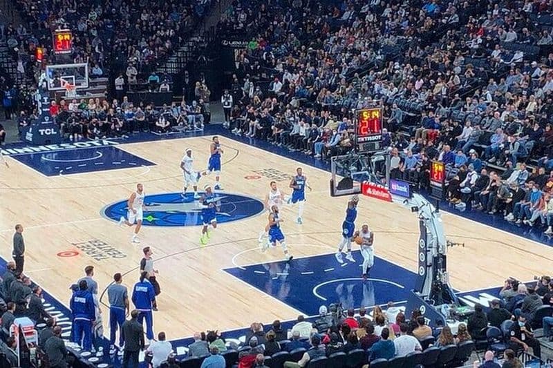 Match de basket des Timberwolves du Minnesota au Target Center