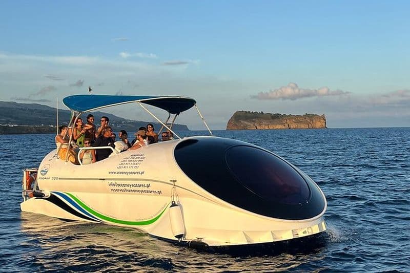 Excursion en bateau à fond de verre et plongée en apnée à São Miguel, Açores