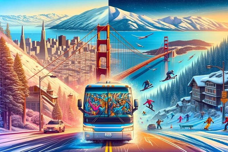 Bus de ski de San Francisco à Palisades Lake Tahoe