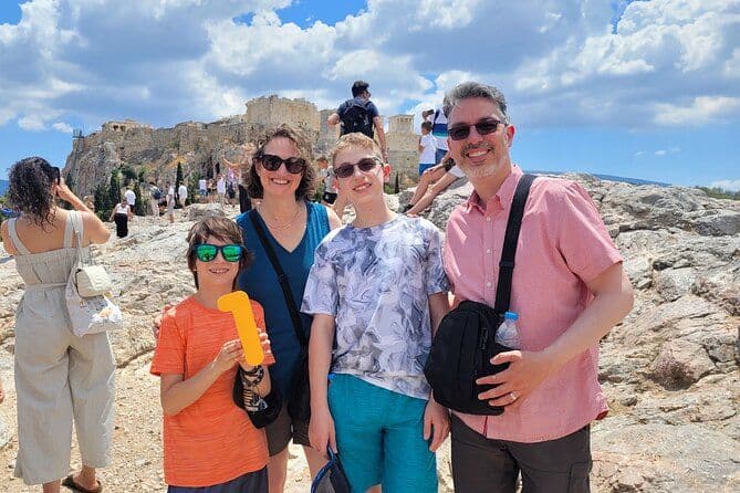 Athènes Famille Mythologie Chasse au trésor avec nourriture s'arrête