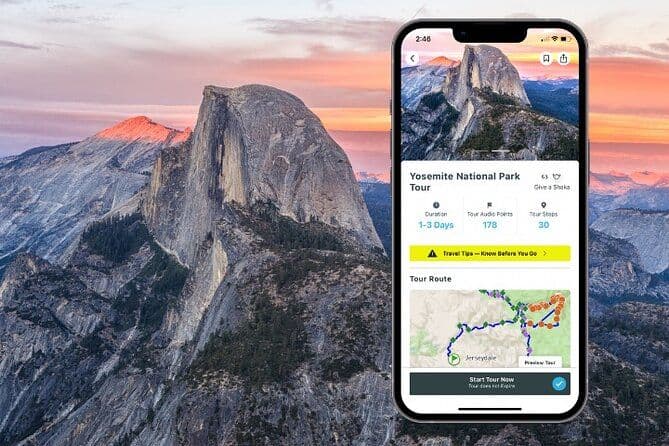 Visite audio libre du parc national de Yosemite