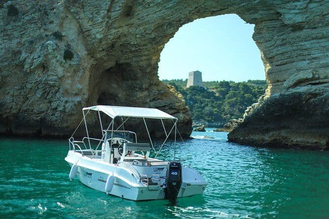 Location de bateau 40hp équipé à Vieste sans permis pour 4 heures