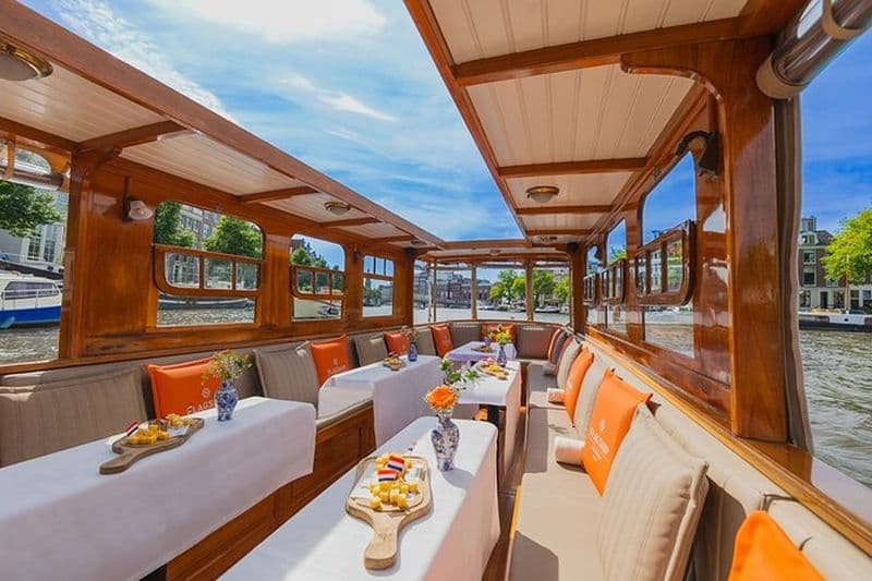 Croisière en bateau Amsterdam Classic Saloon avec boissons et fromage