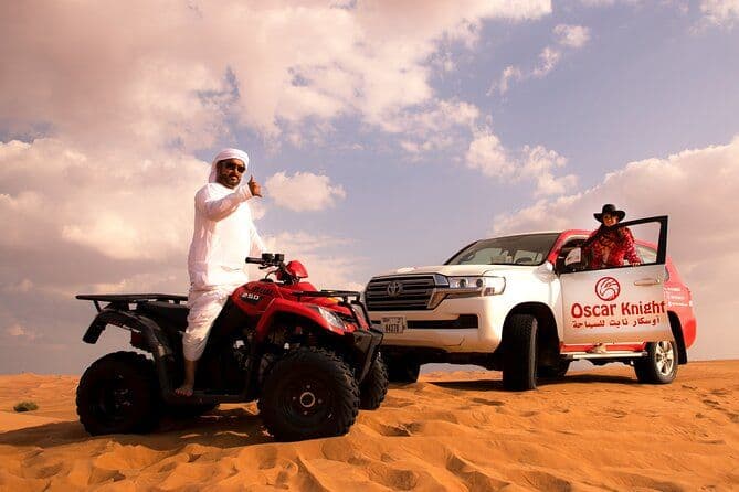 Billet Dubaï Quad sans chauffeur, embarquement sur sable, chameaux et rafraîchissements