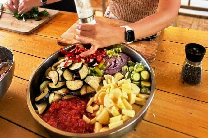 Cours de cuisine grecque traditionnelle à la micro ferme de Lefkada