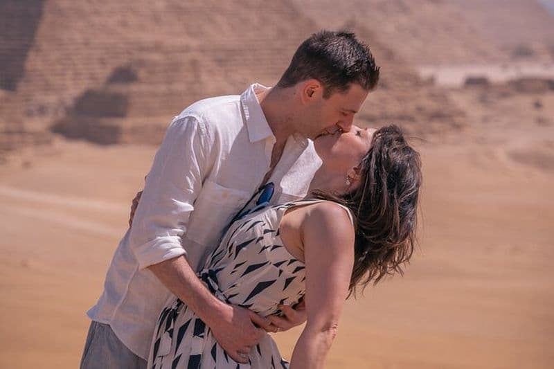 Pyramides de Gizeh avec photographie professionnelle