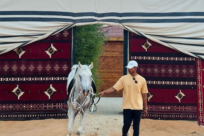Équitation et détente au camp de l'expérience arabe