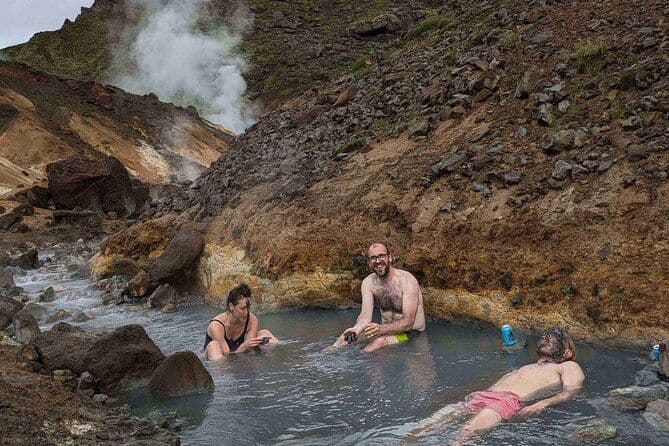 Randonnée privée d'une journée à Hengill et la source chaude perdue