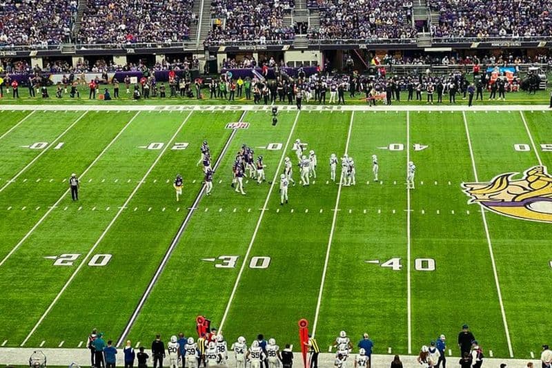 Billet pour un match de football des Vikings du Minnesota au stade US Bank