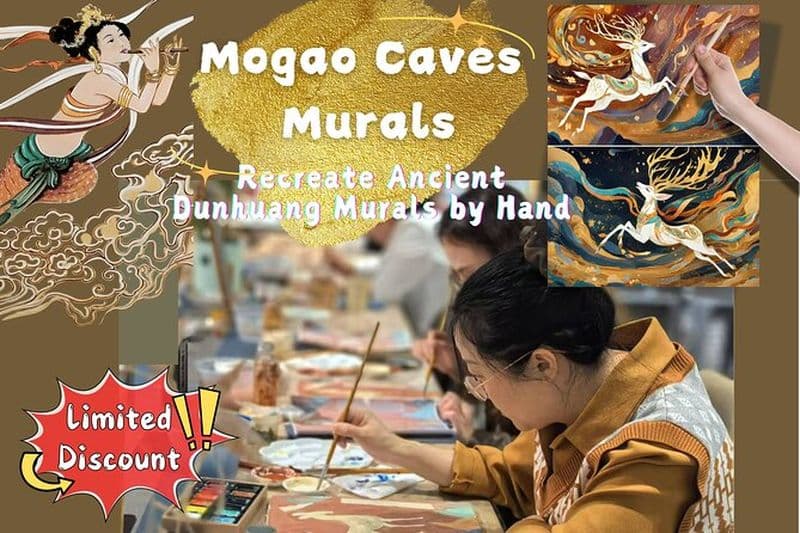 Mains sur Dunhuang Peinture Mogao Cave Murales avec artiste
