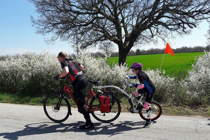 Balade à vélo au lac avec visite de la Crypte du Péché Originel