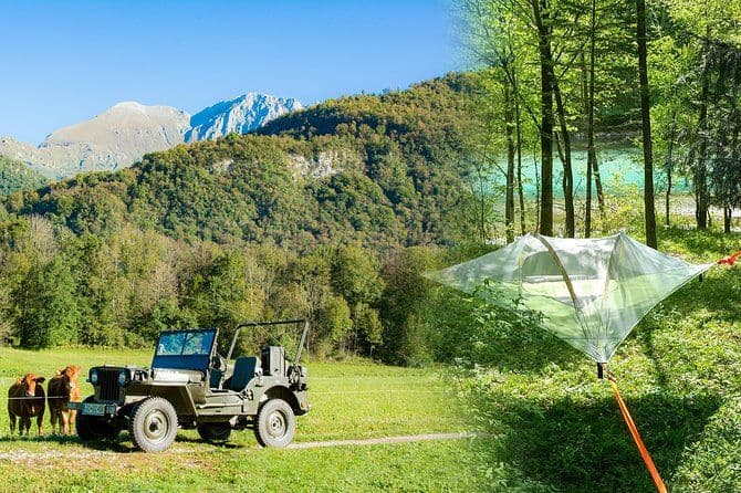 Willys emblématique Willys Jeep et Tree tente Camping Adventure