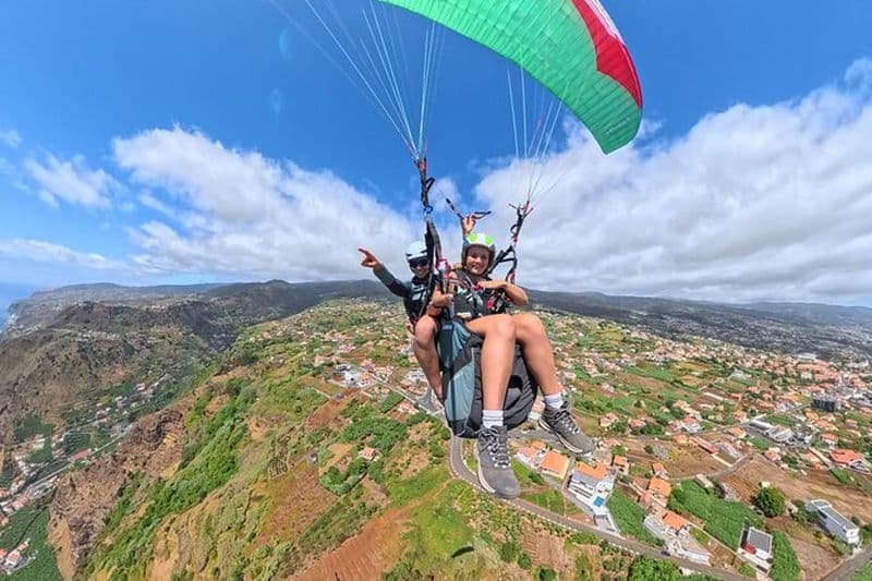 Billet Vol en parapente en tandem à Madère