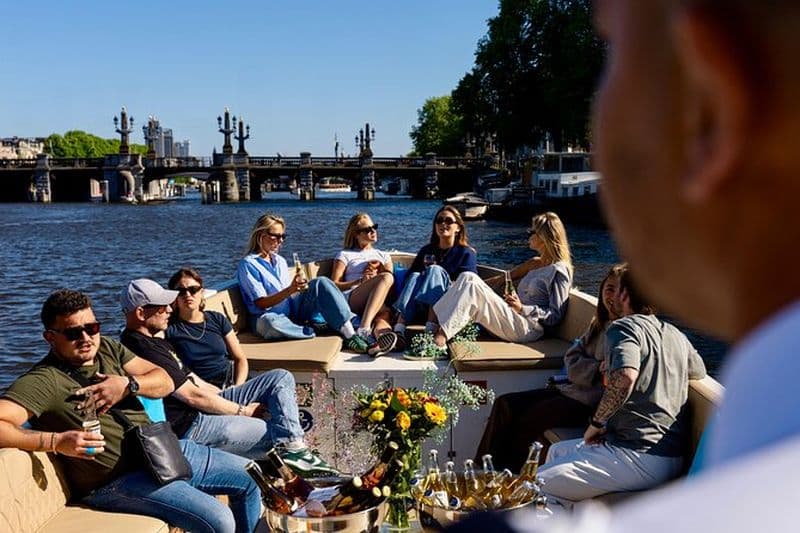 Croisière sur le canal d'Amsterdam en bateau ouvert avec option boissons illimitées