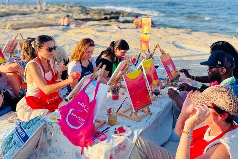 Expérience artistique avec le vin