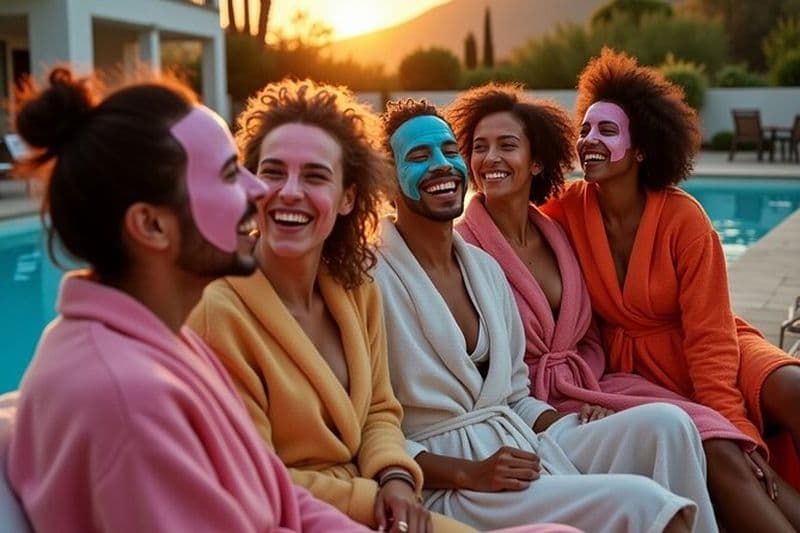 Party Glow & Spa au bord de la piscine à votre villa (événement de groupe)