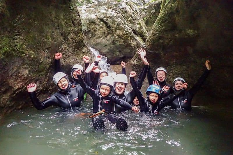 Canyoning en famille près du lac de Bled