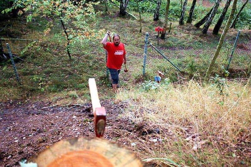 Lancer de hache 3D au lac Störmthal