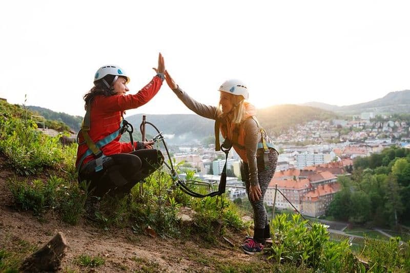 Visite de la Via Ferrata en Suisse bohémienne