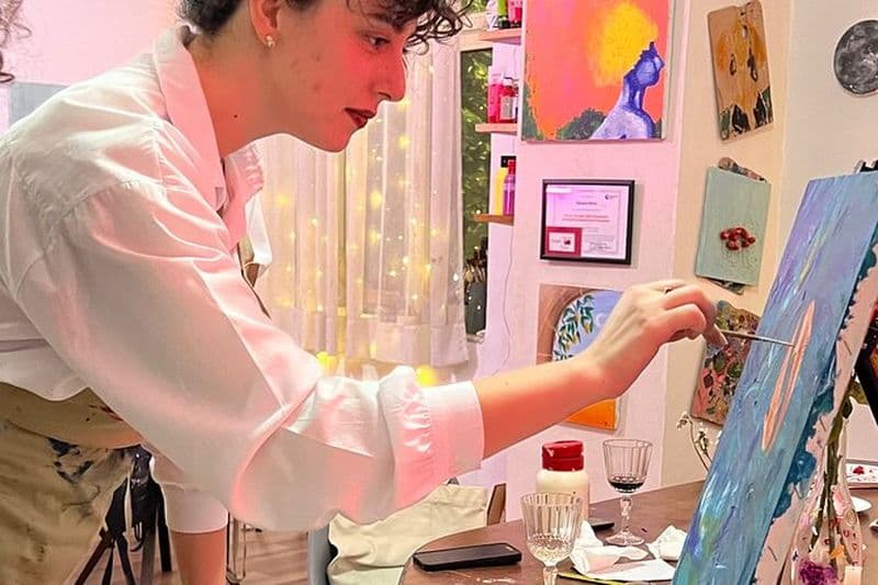 Peinture et vin - Atelier d'art authentique à Tirana