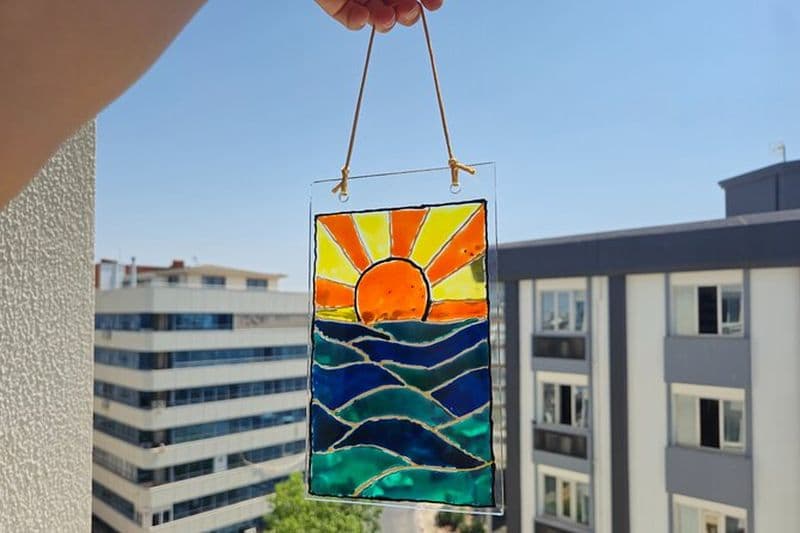 Atelier de peinture sur vitrail traditionnel d'Antalya