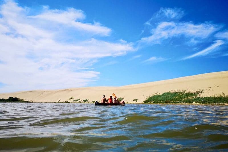 Excursion en canoë à la découverte des dunes de la lagune de Courlande