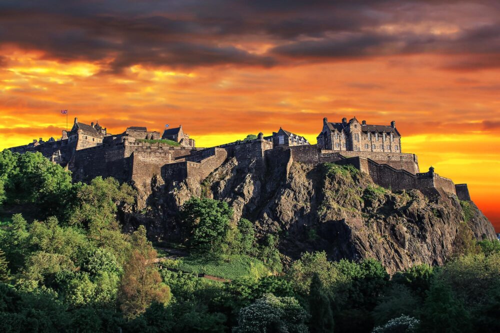 Haut de la colline du Château d'Édimbourg