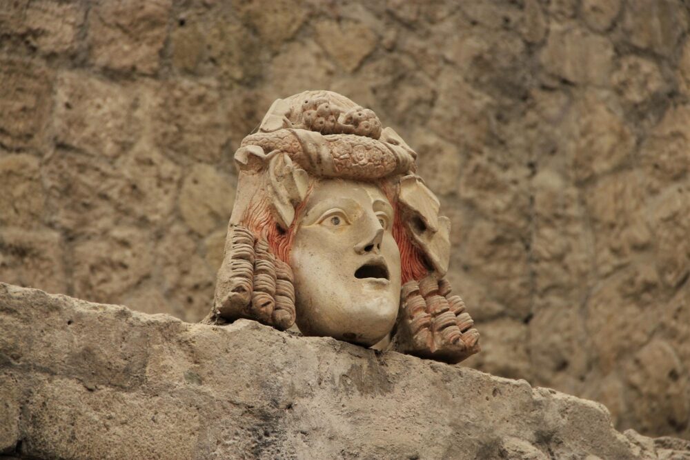 Masque de théâtre, Herculanum
