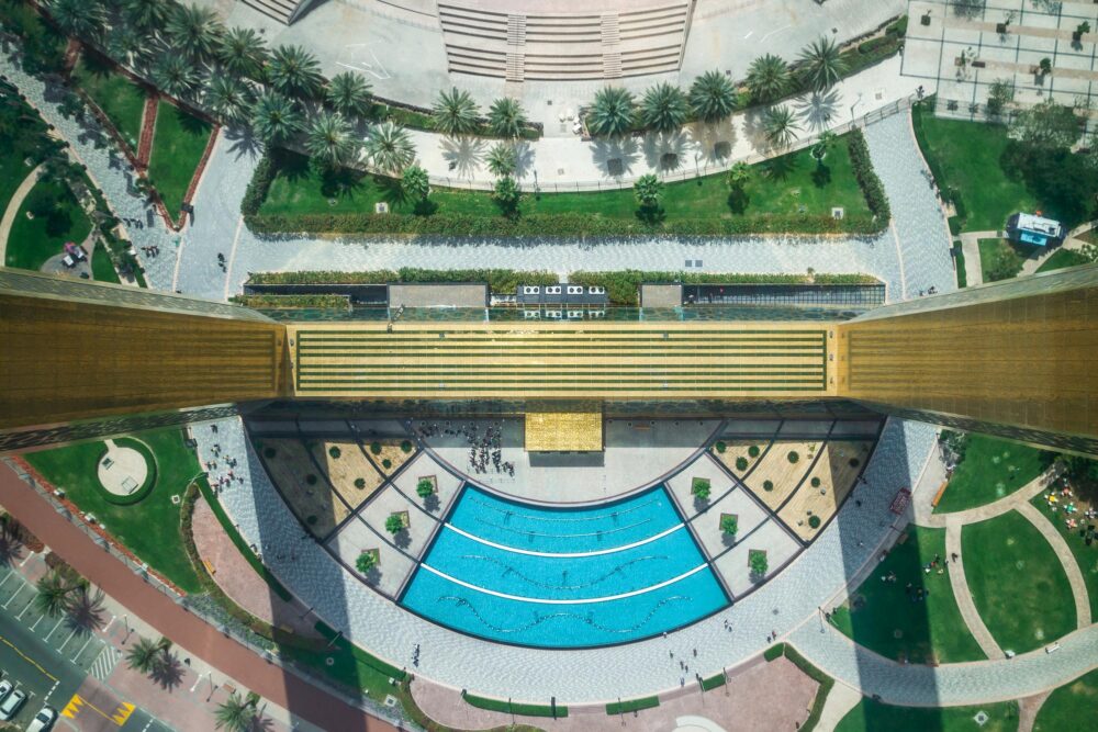 vue du haut du Dubaï Frame