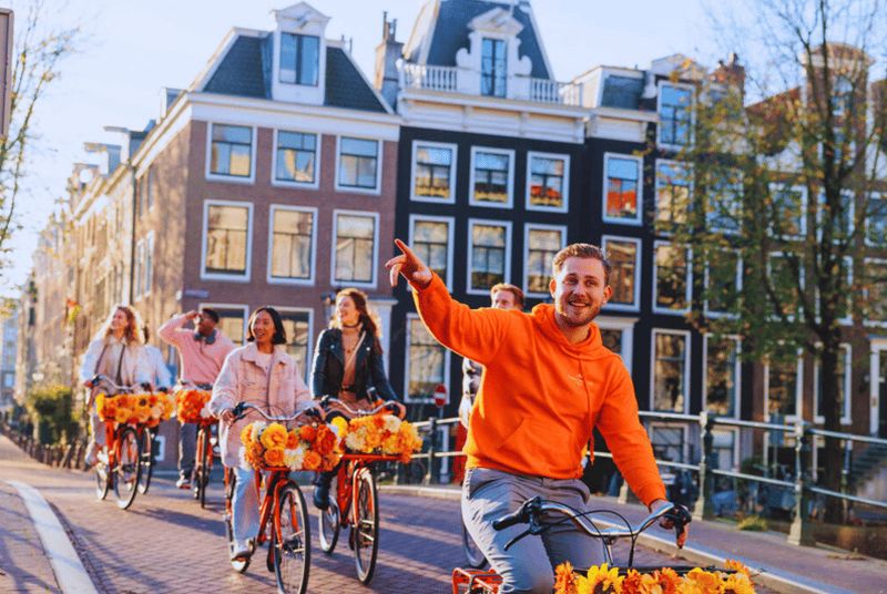 Billet Amsterdam : visite guidée à vélo à la découverte des temps forts en EN/DE/ES/FR/IT
