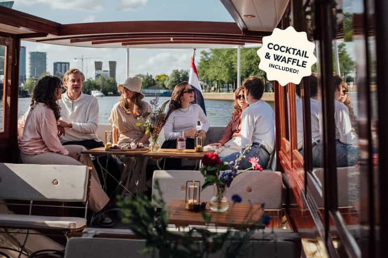 Billet Amsterdam : croisière de luxe sur les canaux avec cocktails et collations à volonté