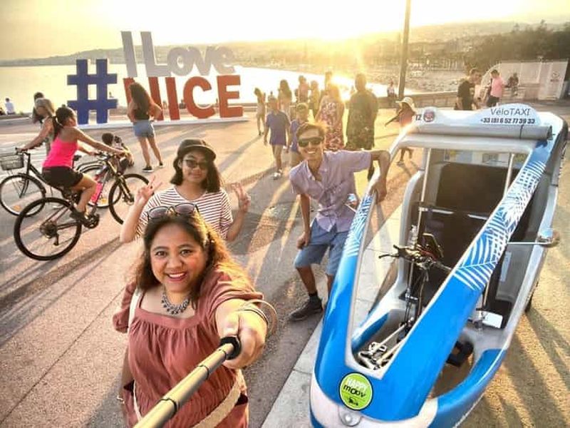 Billet Nice : visite guidée privée en vélo-taxi électrique