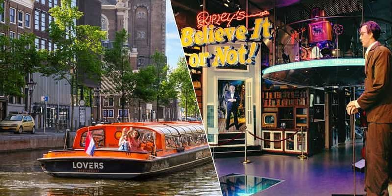 Billet Croisière d'une heure sur les canaux d'Amsterdam et Ripley's Believe it or Not